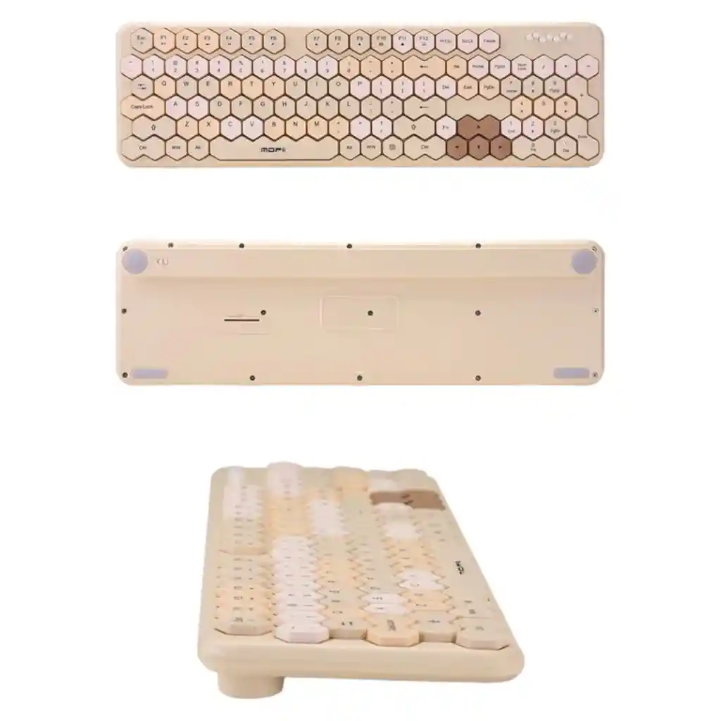 Combo Inalámbrico Teclado Y Mouse Mofii Honey S Silencioso Color Milk Tee