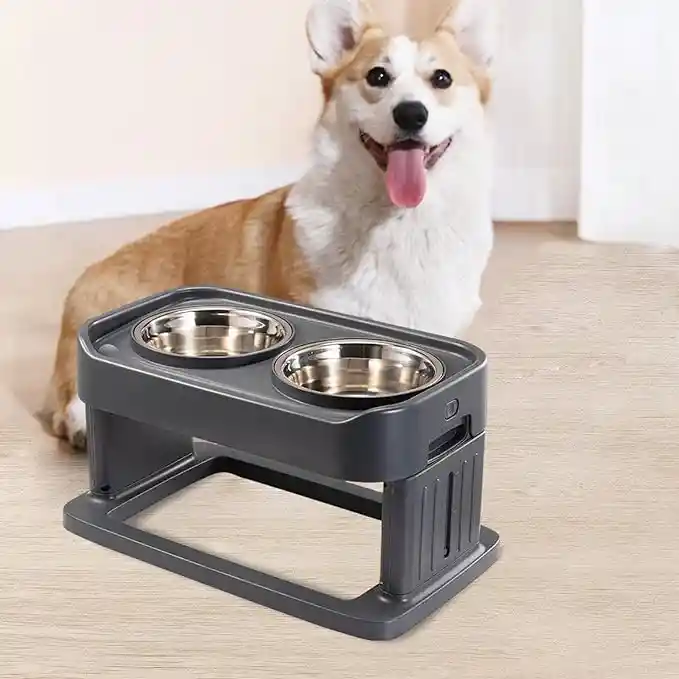 Comedero Elevado Para Perros Platos En Acero Inoxidable