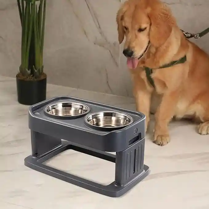 Comedero Elevado Para Perros Platos En Acero Inoxidable