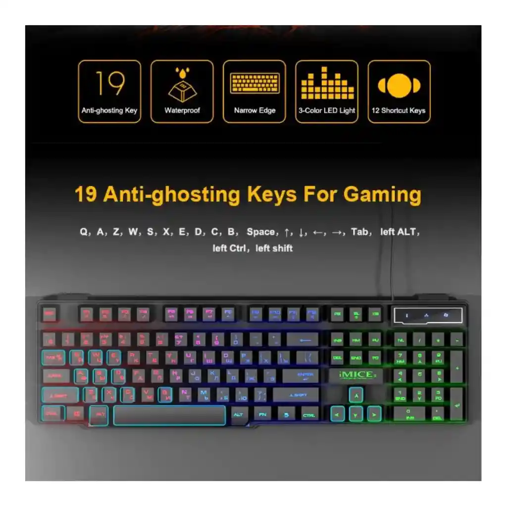 Teclado Gamer Retro Iluminado Ak-600