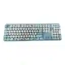 Combo Teclado + Mouse Inalambrico 2.4ghz Weibo Wb216 Con Ñ Azul