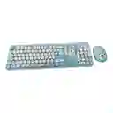 Combo Teclado + Mouse Inalambrico 2.4ghz Weibo Wb216 Con Ñ Azul