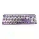 Combo Teclado + Mouse Inalambrico 2.4ghz Weibo Wb216 Con Ñ Lila