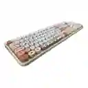 Combo Teclado + Mouse Inalambrico 2.4ghz Weibo Wb216 Con Ñ Beige