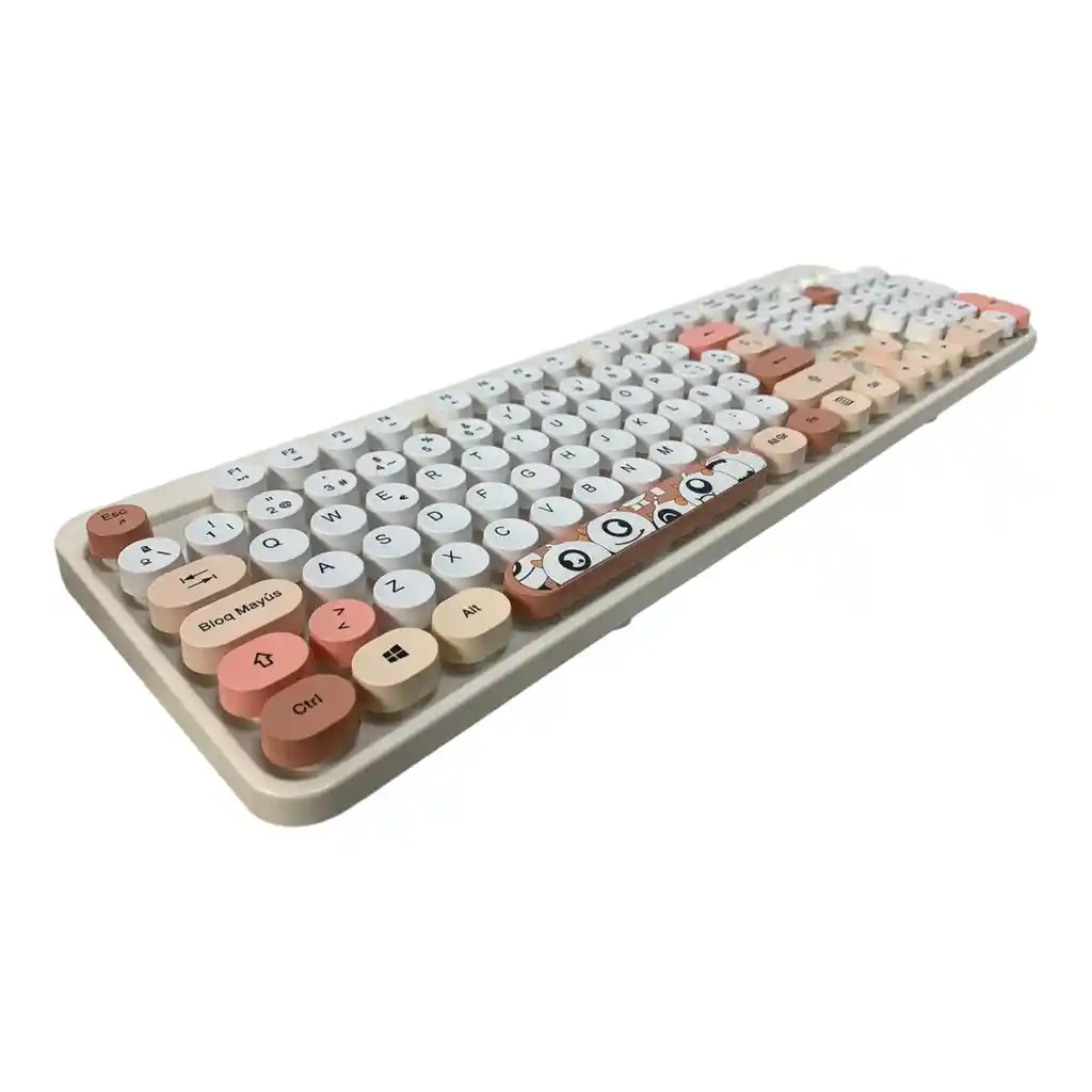 Combo Teclado + Mouse Inalambrico 2.4ghz Weibo Wb216 Con Ñ Beige