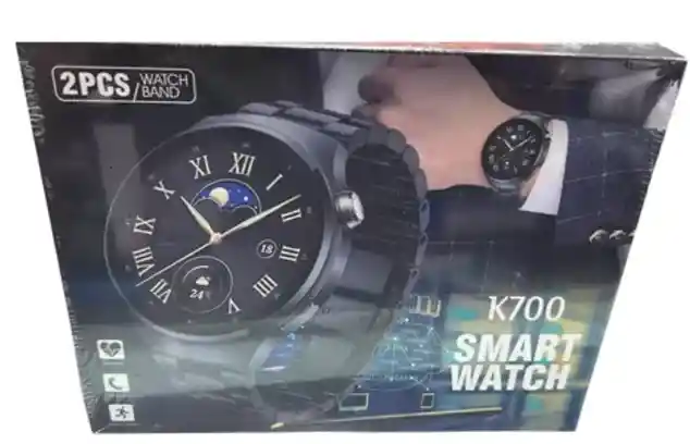 Reloj Smart Watch Táctil Redondo Doble Manilla K700 Llamadas