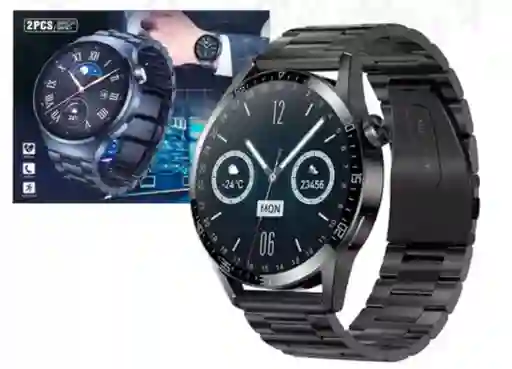 Reloj Smart Watch Táctil Redondo Doble Manilla K700 Llamadas