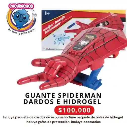 ✨ Guante De Spiderman Con Dardos E Hidrogel ✨ 🕷️🕸️