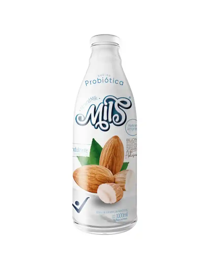 Bebida De Almendras Sin Endulzante Mils 1000 Ml