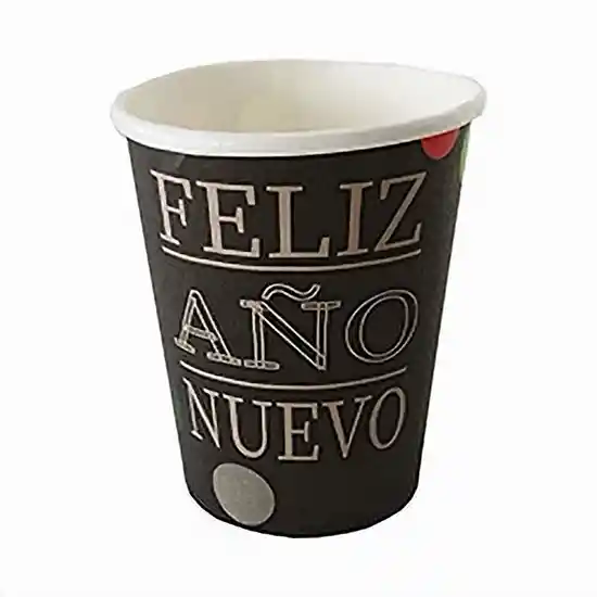 Kit De Fiesta Vasos, Platos Y Servilletas Sin Plástico Feliz Año Nuevo