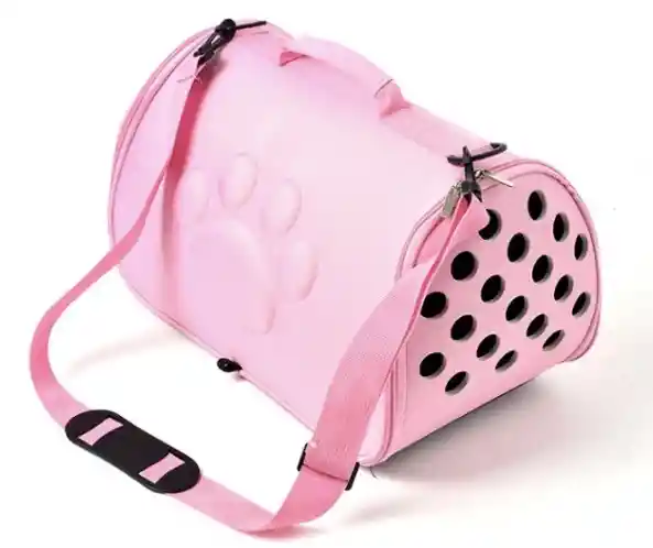 Bolso Plegable Huellita Rosado Talla L
