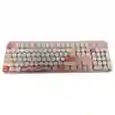 Combo Inalámbrico Teclado Y Mouse Silencioso Geezer Hello Bear Rosa