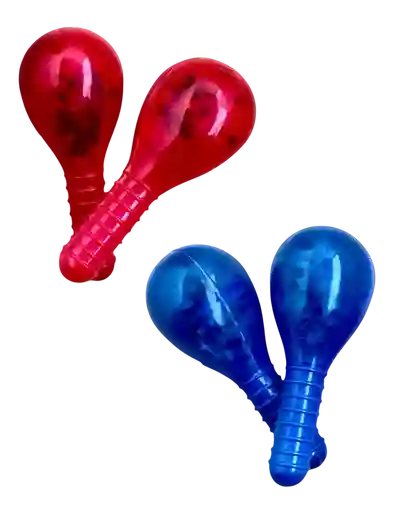 Navidad Maracas Luminosas Luz Led Fiesta Novena Sonajero 14cm