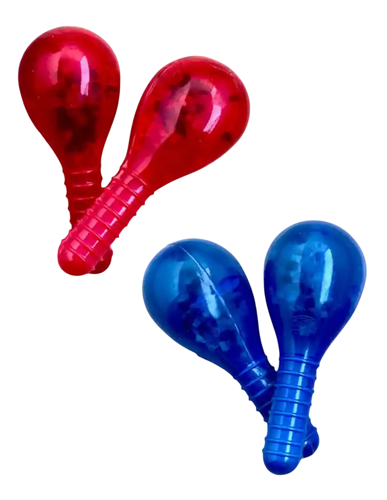 Navidad Maracas Luminosas Luz Led Fiesta Novena Sonajero 14cm
