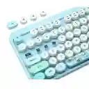 Combo Inalámbrico Teclado Y Mouse Silencioso Geezer Hello Bear Azul