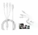 Cable 3 En 1 Para V8, Tc E Iphone, Carga Rápida Y Universal