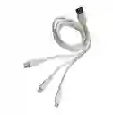 Cable 3 En 1 Para V8, Tc E Iphone, Carga Rápida Y Universal