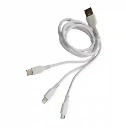 Cable 3 En 1 Para V8, Tc E Iphone, Carga Rápida Y Universal