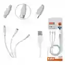Cable 3 En 1 Para V8, Tc E Iphone, Carga Rápida Y Universal