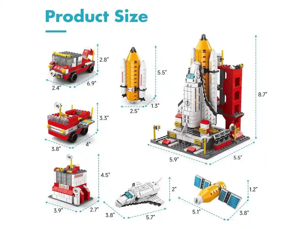 Kit Juguete De Armar: Estacion Espacial 1000 Piezas 6 En 1