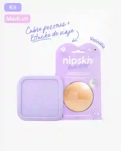 Nipskin Kit Cubrepezon Talla M, Color Vainilla + Estuche