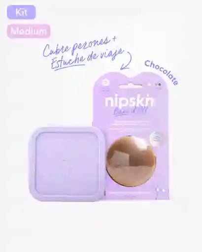 Nipskin Kit Cubrepezon Talla M, Color Chocolate + Estuche