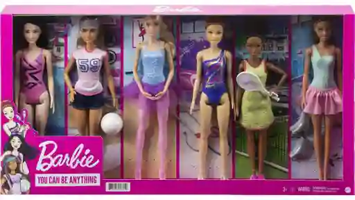 Barbie Set De Muñecas Puedes Ser Cualquier Cosa Carrera Deportiva 6 Muñecas Barbie Mattel.