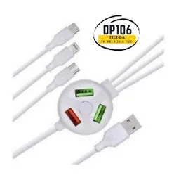 Multi Cable Pulpo 6 En 1 Cable Usb 6 En 1 V8 Iphone Tipo C