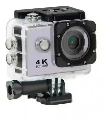 Camara Deportiva 4k Ultra Hd Wifi Resistente Al Agua Color Blanco