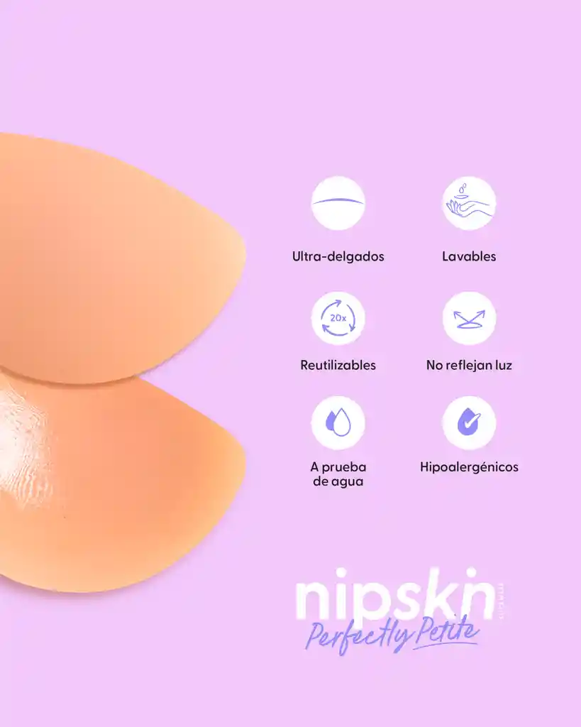 Nipskin Kit Cubre Pezón Luna Para Senos Pequeños, Color Cappuccino + Estuche