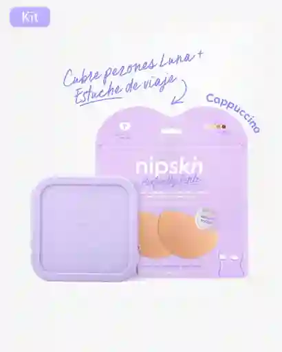 Nipskin Kit Cubre Pezón Luna Para Senos Pequeños, Color Cappuccino + Estuche