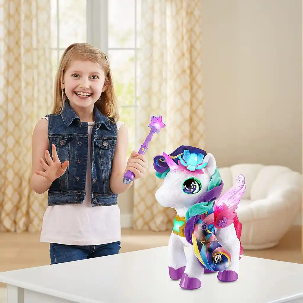 Vtech Ivy The Bloom - Juguete Interactivo De Unicornio Brillante, Mascota Interactiva Ivy El Unicornio Con Luces Y Sonidos Marca Vtech.