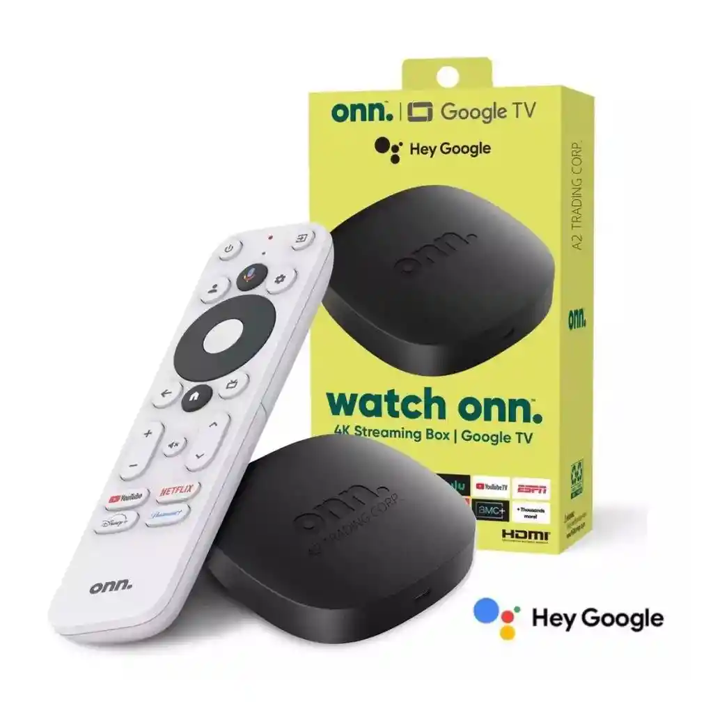 Onn. Watch Google Tv Box 4k Con Control