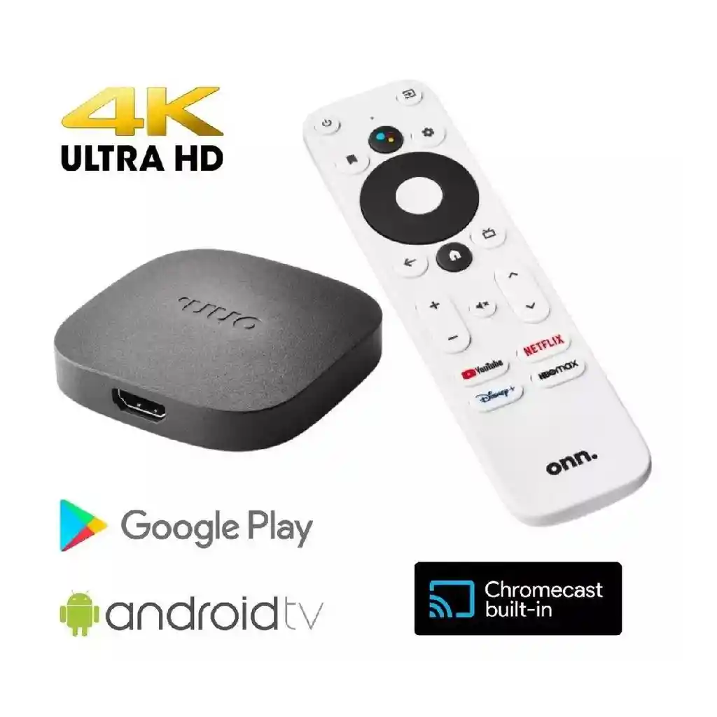 Onn. Watch Google Tv Box 4k Con Control