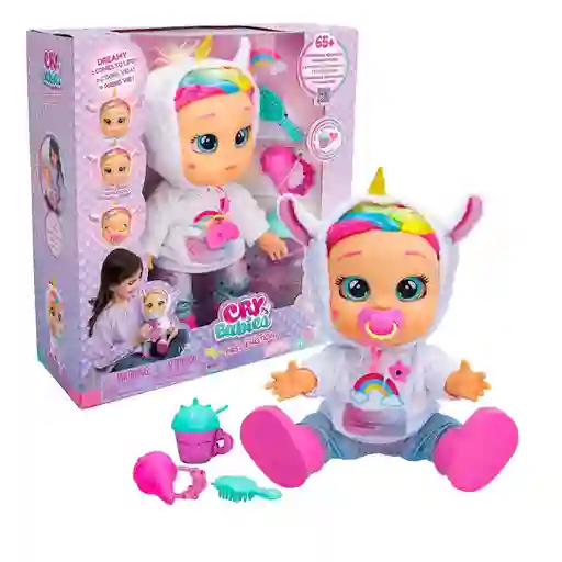 Cry Babies First Emotions Dreamy - Muñeca Interactiva Con Más De 65 Emociones Y Sonidos, Muñeca Bebé Llorona Cry Babies Dreamy Unicornio Interactiva Con Más De 65 Emociones Y Sonidos De Bebé.