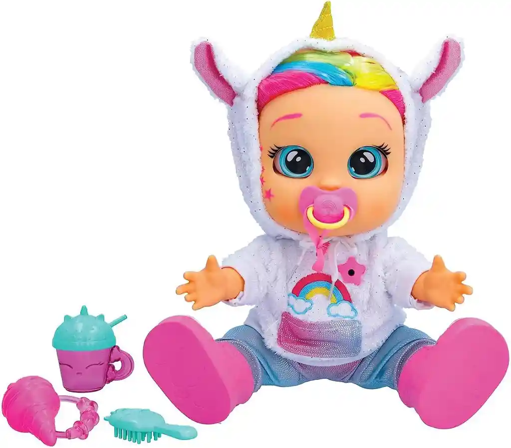 Cry Babies First Emotions Dreamy - Muñeca Interactiva Con Más De 65 Emociones Y Sonidos, Muñeca Bebé Llorona Cry Babies Dreamy Unicornio Interactiva Con Más De 65 Emociones Y Sonidos De Bebé.