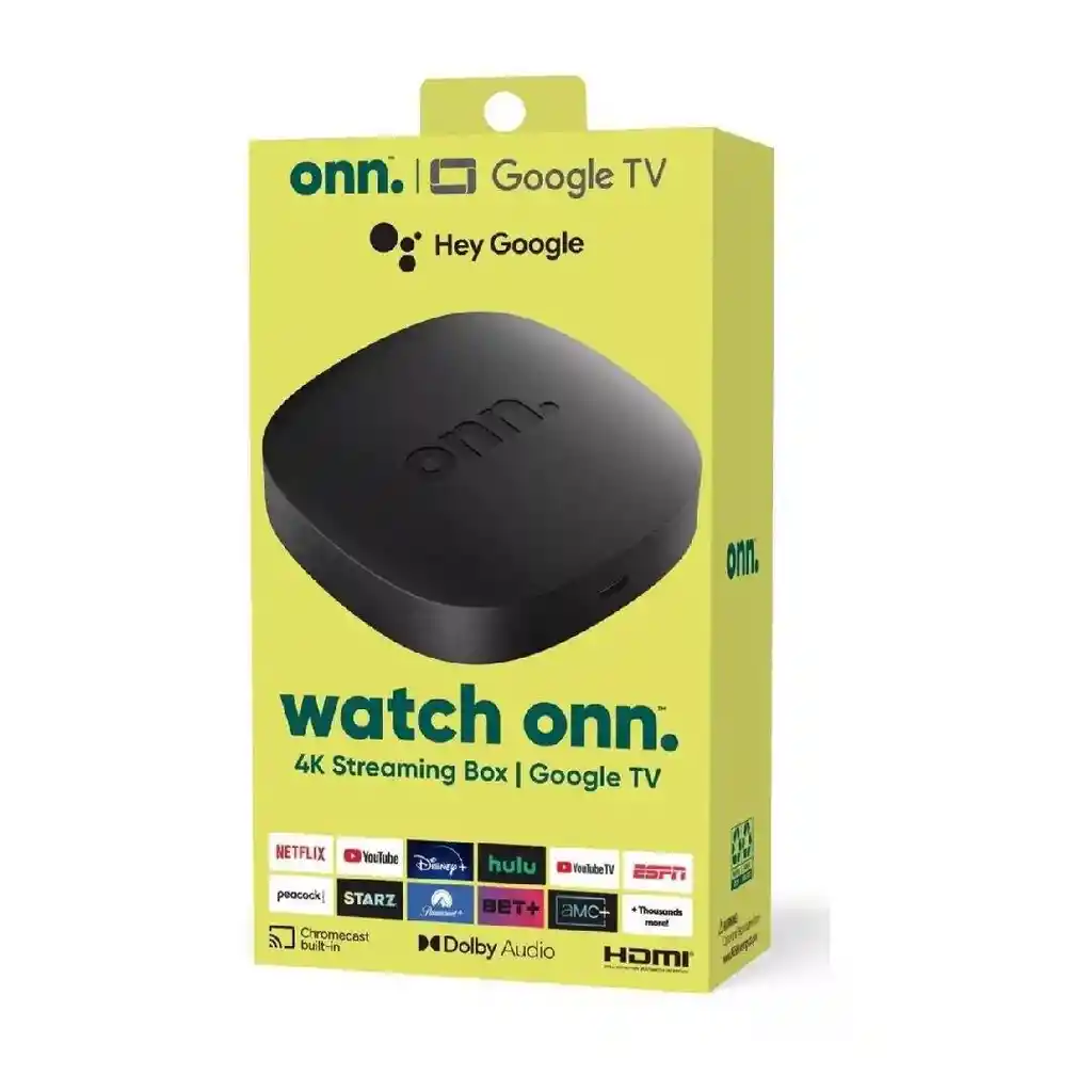 Onn. Watch Google Tv Box 4k Con Control