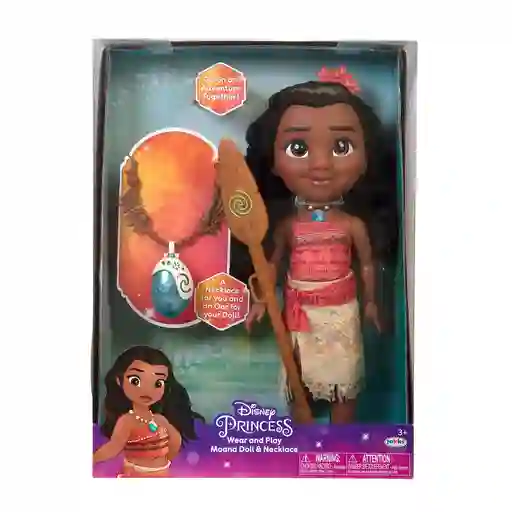 Muñeca Princesa Moana Con Collar Y Accesorios Disney, Moana Un Mar De Aventuras.