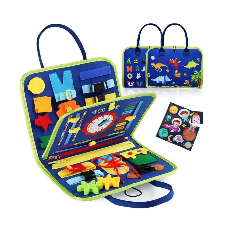 Libro Montessori Sensorial 4 Paginas Azul