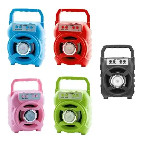Parlante Ms-1606bt Rojo: Conectividad Bluetooth De Alta Calidad