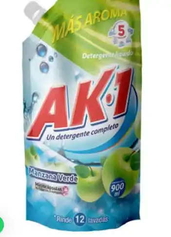 Detergente Liquido Ak-1 Manzana 900ml