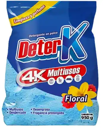 Detergente En Polvo Deterk Florar 950gr