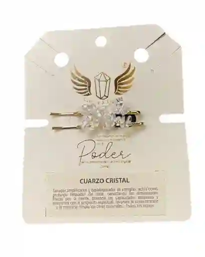 Hebilla Para El Cabello Con Cuarzo Cristal