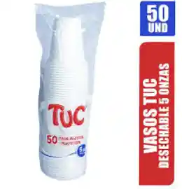 Vaso 5oz Desechable Tuc Blanco X50 Unidades