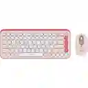 Logitech Combo Pop Icon Multi-device - Bluetooth Rosado Y Blanco