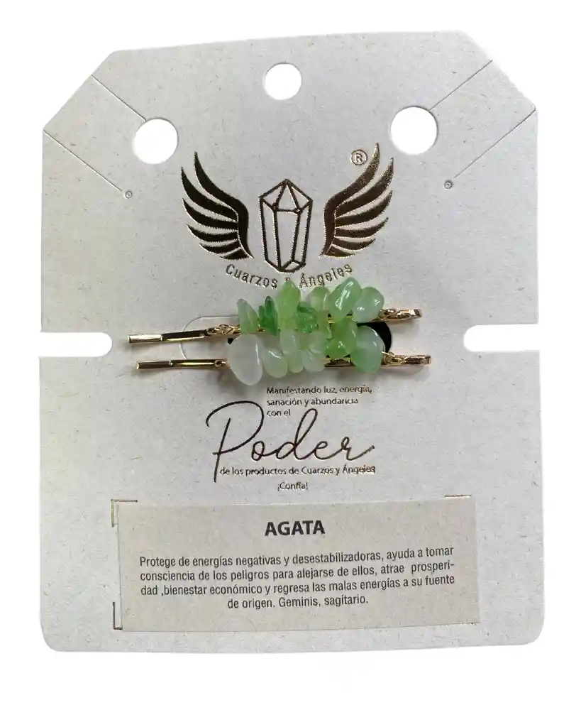Pinza Cabello Cuarzo Agata