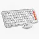Logitech Combo Pop Icon Multi-device - Bluetooth Blanco Y Naranja