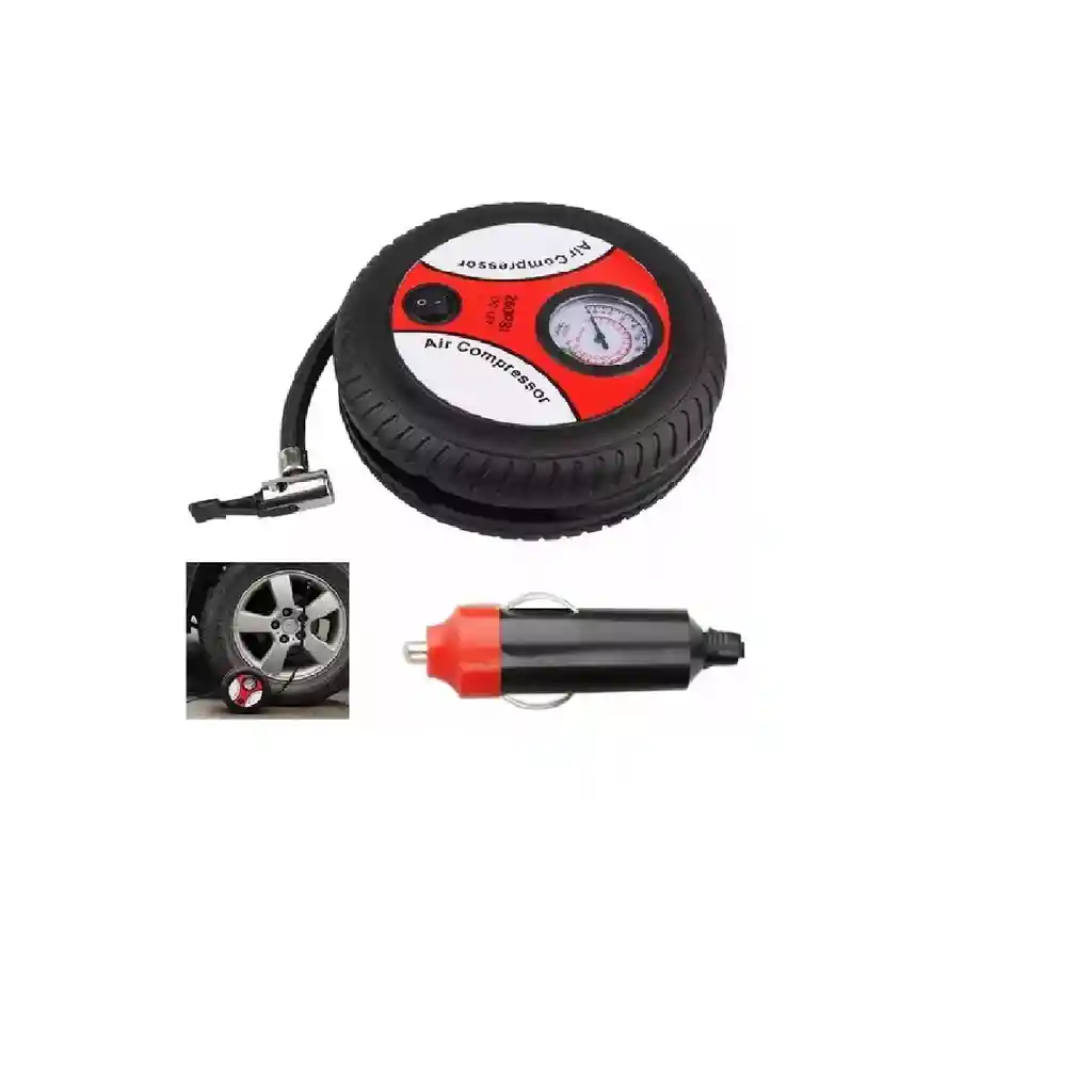 Compresor De Aire Llantas Cigarrera 260psi Dc 12v Portatil