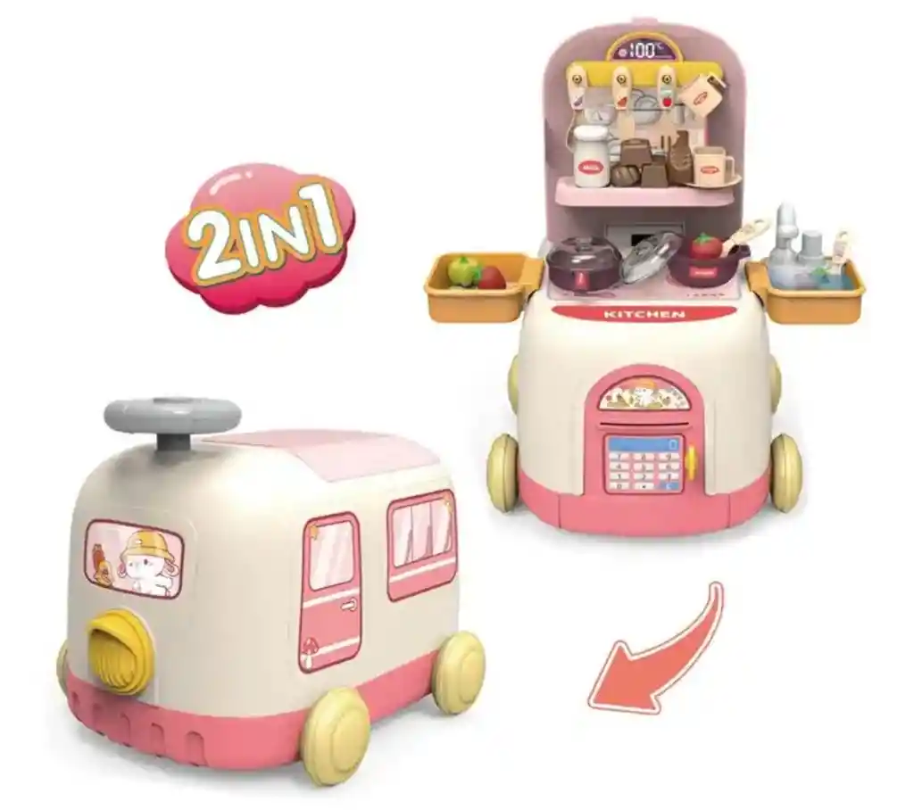 Juego De Cocina 2 En 1 Para Niños Y Niñas Portatil