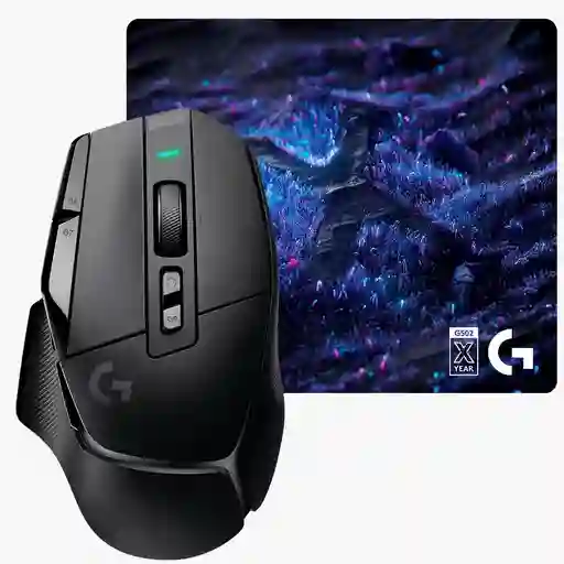 Logitech Combo Mouse G502x Lightspeed Negro + Pad Mouse G640 Se